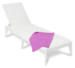 NUMANA plastové zahradní lehátko - bílá