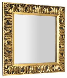 Sapho ZEEGRAS zrkadlo vo vyrezávanom ráme 90x90cm, zlatá