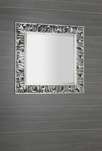 Sapho ZEEGRAS zrkadlo vo vyrezávanom ráme 90x90cm, strieborná