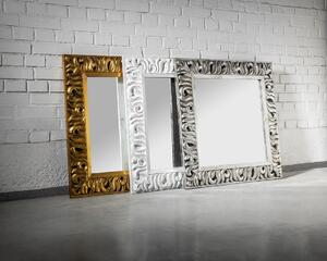 Sapho ZEEGRAS zrkadlo vo vyrezávanom ráme 90x90cm, biela