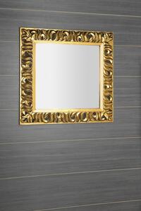 Sapho ZEEGRAS zrkadlo vo vyrezávanom ráme 90x90cm, zlatá