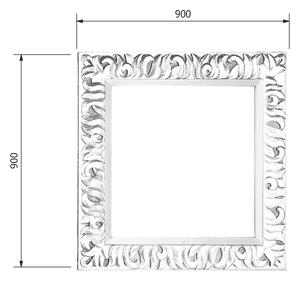 Sapho, ZEEGRAS zrkadlo v ráme, 90x90cm, biela Antique, IN395