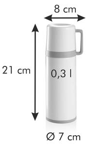 Krémovobiela termoska s hrnčekom 300 ml Constant Cream – Tescoma