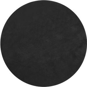 Koberec s krátkym vlasom Soft Zone - čierna, Ø 120 cm