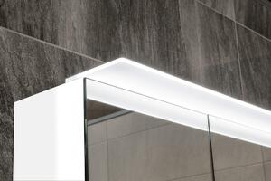 Sapho LINEX galerka s LED osvetlením, 80x70x15cm, biela