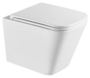 Invena Florina, závesná WC misa so Swirlflush 495x365x370 mm + toaletné sedadlo s pomalým zatváraním, biela, INV-CE-94-001-L