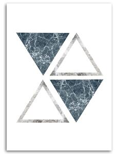 Obraz na plátne Abstraktné mramorové trojuholníky Rozmery: 40 x 60 cm