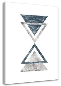 Obraz na plátne Abstraktný s mramorovými trojuholníkmi Rozmery: 40 x 60 cm