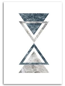 Obraz na plátne Abstraktný s mramorovými trojuholníkmi Rozmery: 40 x 60 cm