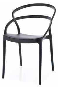 Jedálenská stolička GLAS čierna
