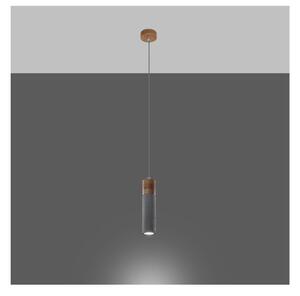 Sivé závesné svietidlo ø 7 cm Susanna – Nice Lamps