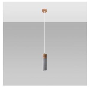 Sivé závesné svietidlo ø 7 cm Susanna – Nice Lamps
