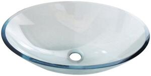 Sapho PURE sklenené umývadlo oválne 52x37,5 cm, číra