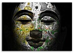 Obraz na plátne Budhova tvár vo vzoroch Rozmery: 60 x 40 cm