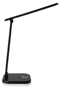 LED RGBW stmievateľná stolová lampa s bezdrôtovým nabíjaním LED/7W/5V USB čierna
