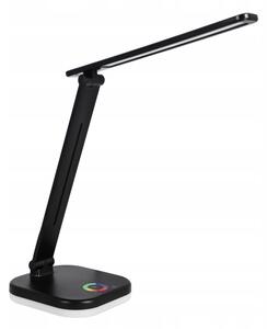 LED RGBW stmievateľná stolová lampa s bezdrôtovým nabíjaním LED/7W/5V USB čierna