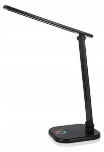 LED RGBW stmievateľná stolová lampa s bezdrôtovým nabíjaním LED/7W/5V USB čierna