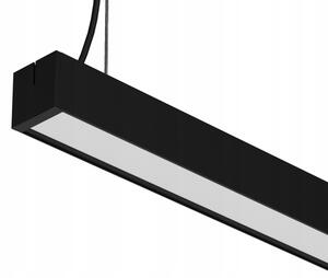 LED luster na lane LED/44W/230V 6000K 120 cm čierna