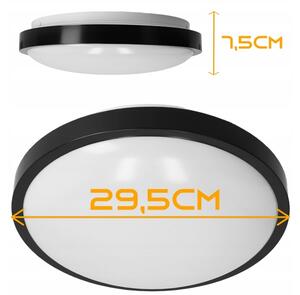 Stropné svietidlo 2xE27/40W/230V priemer 29,5 cm čierne