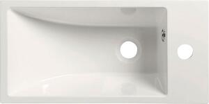 Sapho, ARIANA liaty mramor umývadlo 50x10x25 cm, biele, batéria vpravo, SM016