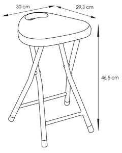 Aqualine, Kúpeľňová stolička 30x46,5x29,3 cm, biela, CO75