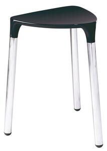 Gedy, YANNIS kúpeľňová stolička, 37x43,5x32,3 cm, čierna, 217214