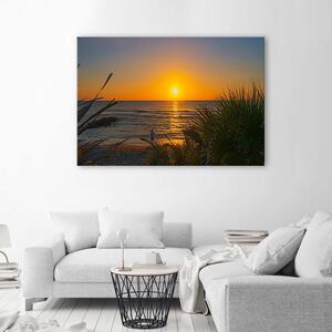 Obraz na plátne Rybár a západ slnka Rozmery: 60 x 40 cm