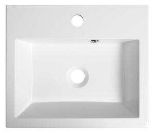 Sapho ORINOKO umývadlo, liaty mramor, 42x36cm, biela