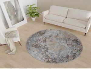 Svetlohnedý umývateľný okrúhly koberec ø 80 cm – Vitaus