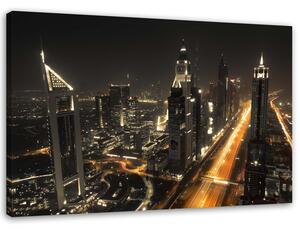 Obraz na plátne Panoráma Dubaja v noci Rozmery: 60 x 40 cm