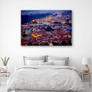 Obraz na plátne Praha za súmraku Rozmery: 60 x 40 cm