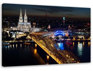 Obraz na plátne Katedrála a most v Kolíne nad Rýnom Rozmery: 60 x 40 cm