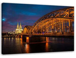 Obraz na plátne Most a katedrála v Kolíne nad Rýnom Rozmery: 60 x 40 cm