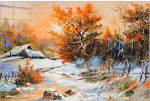 Sklenený obraz 100x70 cm Winter - Wallity