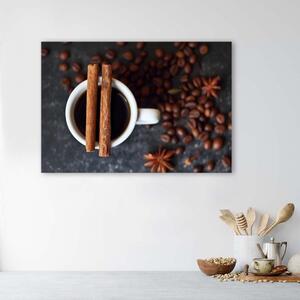 Obraz na plátne Škorica na hrnčeku kávy Rozmery: 60 x 40 cm