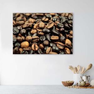 Obraz Čierne a hnedé kávové zrná Rozmery: 100 x 70 cm, Prevedenie: Obraz na plátne