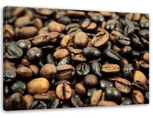 Gario Obraz Čierne a hnedé kávové zrná Veľkosť: 100 x 70 cm, Prevedenie: Obraz na plátne