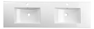 Sapho SLIM keramické dvojumývadlo, nábytkové, 150x46 cm, biela