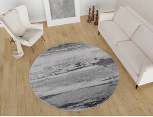 Sivý umývateľný okrúhly koberec ø 80 cm – Vitaus