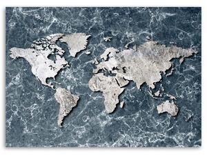 Obraz na plátne Mapa sveta na mramore Rozmery: 60 x 40 cm