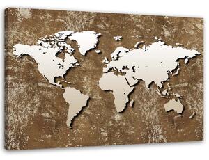 Obraz Stará retro mapa sveta Veľkosť: 60 x 40 cm, Prevedenie: Obraz na plátne