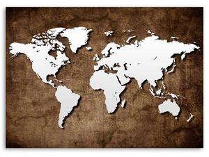 Obraz na plátne Stará mapa sveta Rozmery: 60 x 40 cm