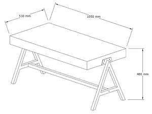 Dizajnový konferenčný stolík Isabella 105 cm borovica