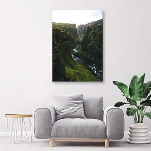 Obraz na plátne Horská krajina s riekou Rozmery: 40 x 60 cm