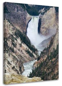 Obraz na plátne Veľký vodopád v horách Rozmery: 40 x 60 cm