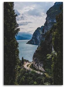 Obraz na plátne Jazero a skaly Rozmery: 40 x 60 cm