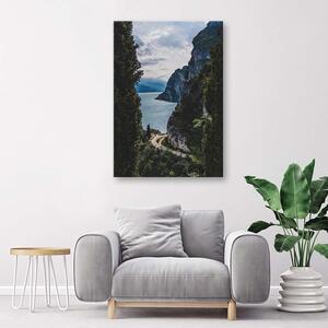 Obraz na plátne Jazero a skaly Rozmery: 40 x 60 cm