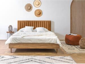 Dvojlôžková posteľ s roštom 180x200 cm v medenej/prírodnej farbe Oceane – Bobochic Paris