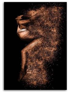 Obraz na plátne Krásna žena v zlatom prachu Rozmery: 40 x 60 cm
