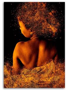 Obraz na plátne Mladá žena v zlatom prachu Rozmery: 40 x 60 cm